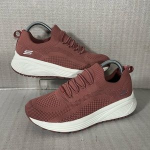 Skechers Bobs Sport Sparrow 2.0 Allegiance Crew "Rose" Women's SZ 9 (117027)
